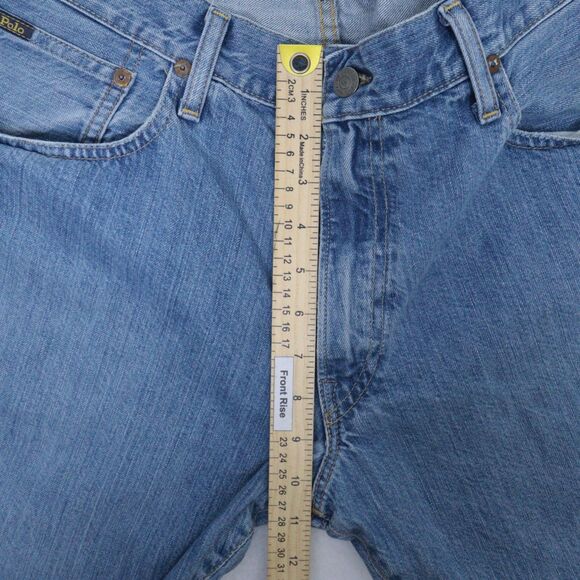Polo Ralph Lauren Mens Hampton Relaxed Straight Blue Jeans 36x32 (Fit 36x31) - Picture 9 of 11